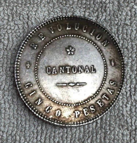 Moneta reales 1873 spagna - moneta,