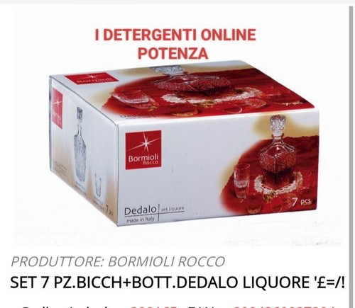 Servizio pezzi liquore - pezzi,