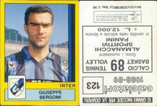 GIUSEPPE BERGOMI-INTER-N.123-PANINI COLLEZIONE 1988/89-NEW