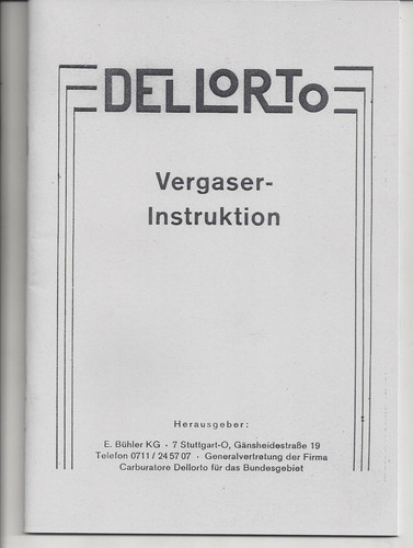 Istruzioni carburatore
