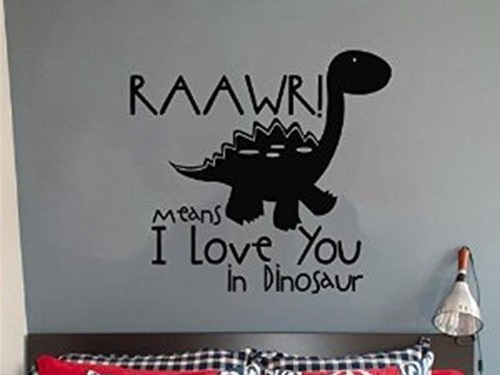 Adesivo murale vinile raawr - adesivo,