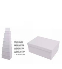 Set 10 Pezzi Scatole Scatola Box Per Regali Varie Misure Matrioska Bianco