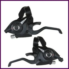 Deragliatori Bici 3x7 21 Velocità Interruttore MTB Bicicletta Leve Freno con Cambio