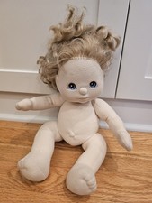 Bambola vintage Mattel 1985 My Child occhi azzurri capelli biondi 14" **LEGGI**