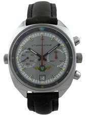 Cronografo Poljot Sturmanskie carica manuale con fondello in vetro, funzionante