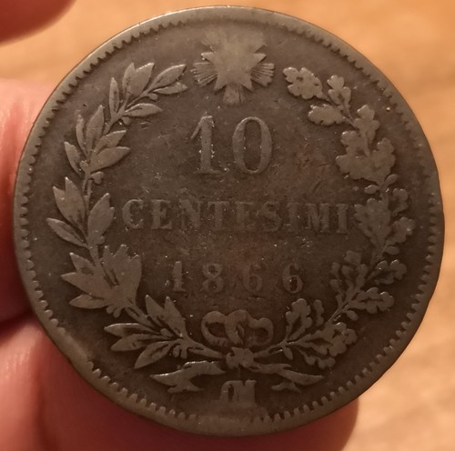 Moneta centesimi 1866 - moneta,