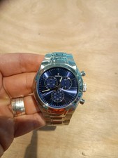 Orologio Uomo Festina Con Quadrante Blu  Cinturino Acciaio - Come Nuovo