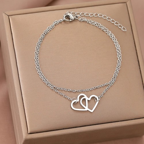 Bracciale cuore doppio cuore