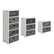 Mobili Rebecca Comodino Cassettiera Varie Misure Legno Bianco Grigio Shabby Chic