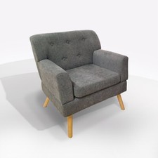 POLTRONA MOD. RAMONA IN TESSUTO CM 78X72 H. 73 GRIGIO