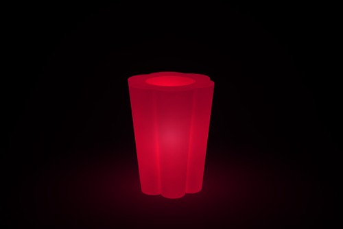 Vaso vasi resina tondo fiore - vaso,