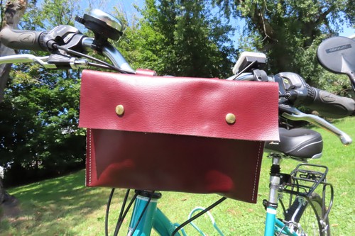 Borsa manubrio bici pelle - manubrio,