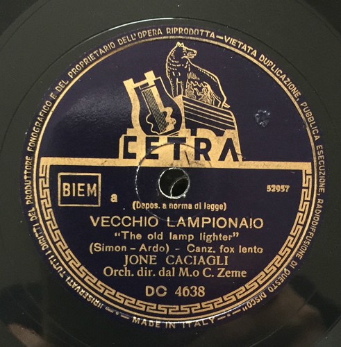 Rare 78rpm jone caciagli - 10",