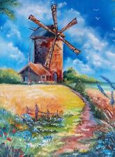 Mulino dipinto olio originale