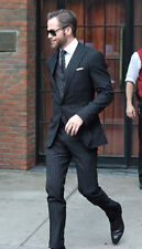 Uomo Nero Righe Abito Moda