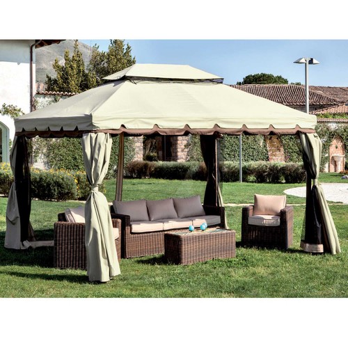 Gazebo alluminio 3x4 - alluminio, sahara