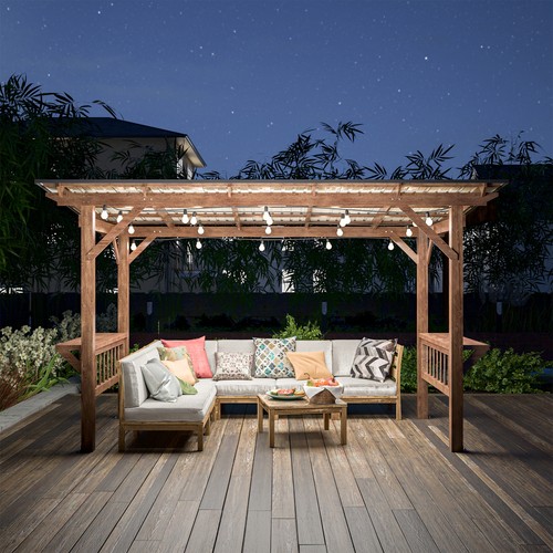 5 wooden pergola - wooden,