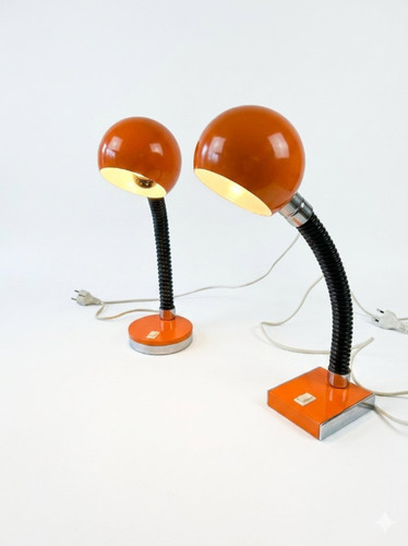 Coppia lampade space age anni - lampade,