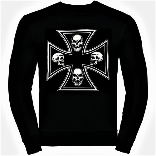 Sweatshirt teschio croce ferro - sweatshirt,