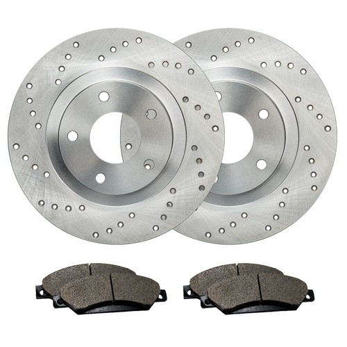 Rear drilled brake - rotors, +
