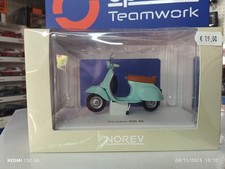 NOREV 1/18 Vespa 50N 1969 Aquamarina Blu Diecast Scooter Modellino Giocattolo...