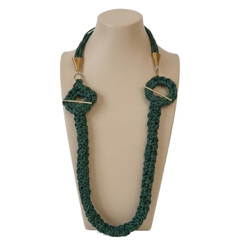Collana lunga verde boho - collana,