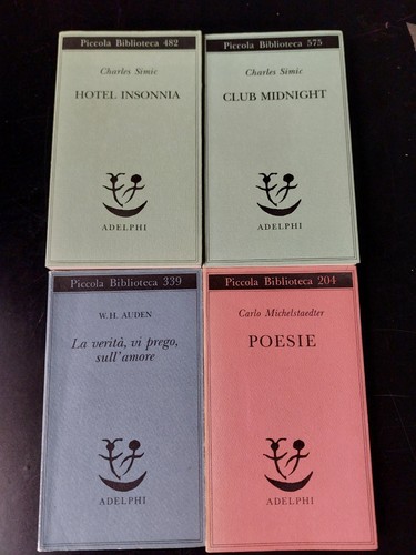 Lotto libri poesie adelphi - poesie,