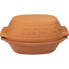 Teglia di Argilla 4L - Padella di Terracotta per Arrostire, Pentole di Argilla