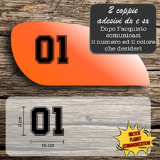 2 coppie di adesivi style gara moto cafe racer serbatoio a1047