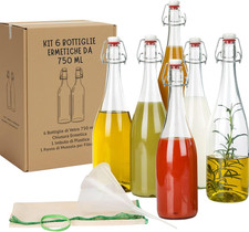 Kit 6 Bottiglie Vetro 750Ml