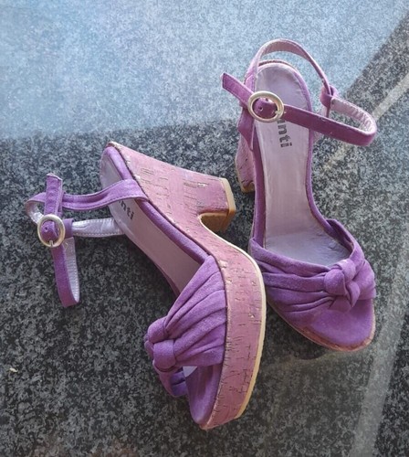 Scarpe cinti camoscio - scarpe, viola