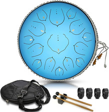 Steel Tongue Drum, 15 Note 14 Pollici D-Key Handpan Strumento a Percussioni - Tank C