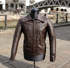 Giubbotto pelle marrone