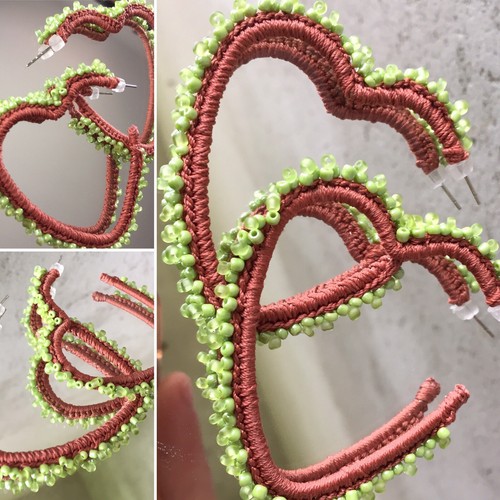 Orecchini cuore color - a,