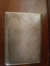 portasigarette in argento sterling inglese Birmingham 1933 con dedica usato