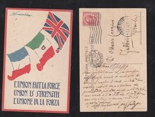 CARTOLINA COMMEMORATIVA - L'UNIONE FA LA FORZA L'UNION FAIT LA FORCE - CRT1619