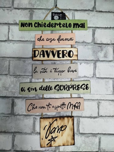 Targhetta vasco rossi legno - rossi, in