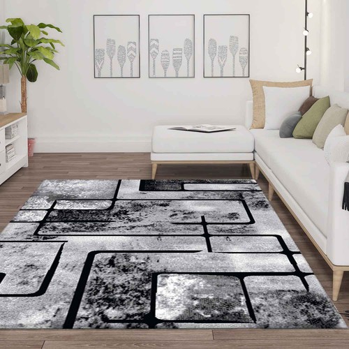 Tappeto grigio soggiorno - grigio, a