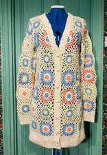 Cardigan lungo panna vintage