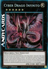 CYBER DRAGO INFINITO • Rara Collector Prismatica • RA04 IT068 • 1Ed • Yugioh!