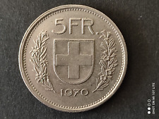 MONETA 5 FRANCHI SVIZZERA 1970
