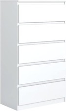 Cassettiera bianco opaco - opaco, 5