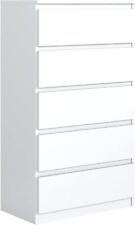 Cassettiera Bianco Opaco con 5