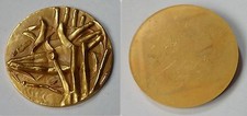 GRILLI medaglia bronzo dorato uniface, mm 60, S. Johnson