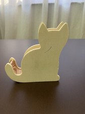 DISPENSER SCOTCH DA TAVOLO IN LEGNO A FORMA DI GATTO 12X12X3 cm CIRCA