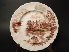 VINTAGE SEMI PORCELLANA JOHNSON BROS ANCIENT TOWERS PIATTO PIANO CM 25