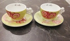 SET THUN SERIE VOLARE 2 TAZZE GRANDI THE CAPPUCCINO CAFFÈ AL VOLO COFFE CUP🦋