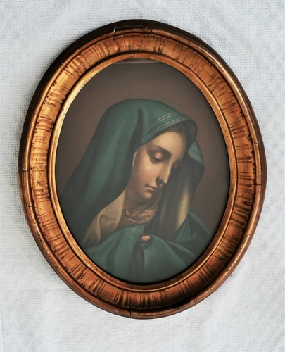 Madonna cornice ovale di - -, in