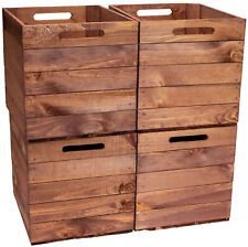 Set 4 scatole in legno vintage