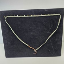 CHAN LUU 925 Button W/Sterling Silver Faceted Beads- Green Leather Wrap Bracelet